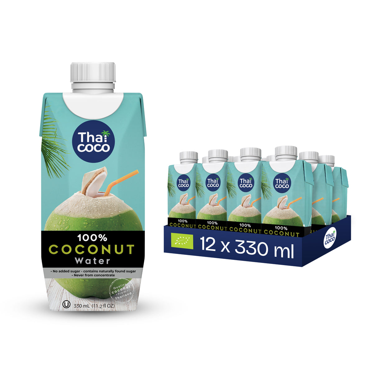 Thai Coco 12 x konventionelles Kokoswasser 330 ml