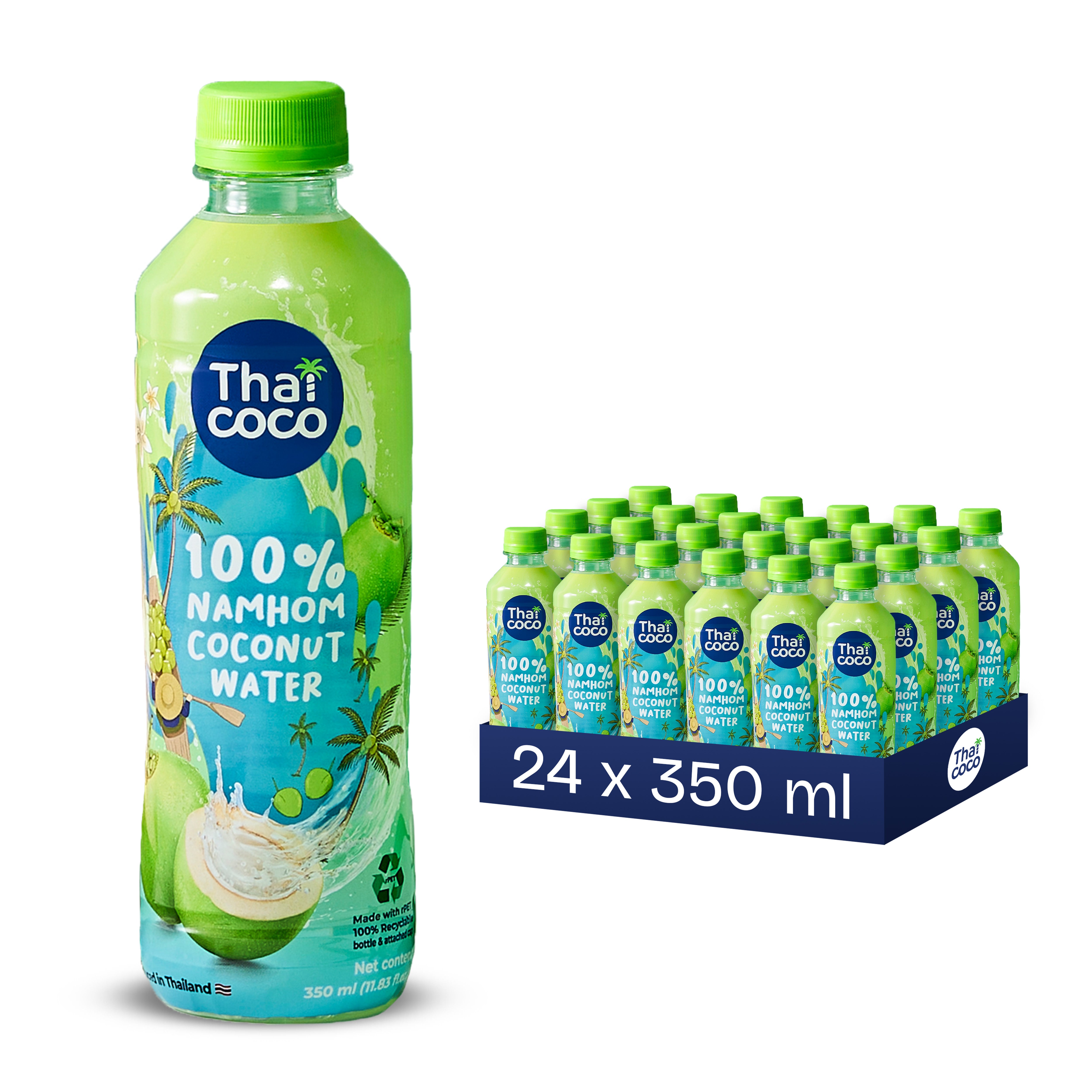 24 x 100% Nam Hom-Kokoswasser 350 ml - PET Flasche