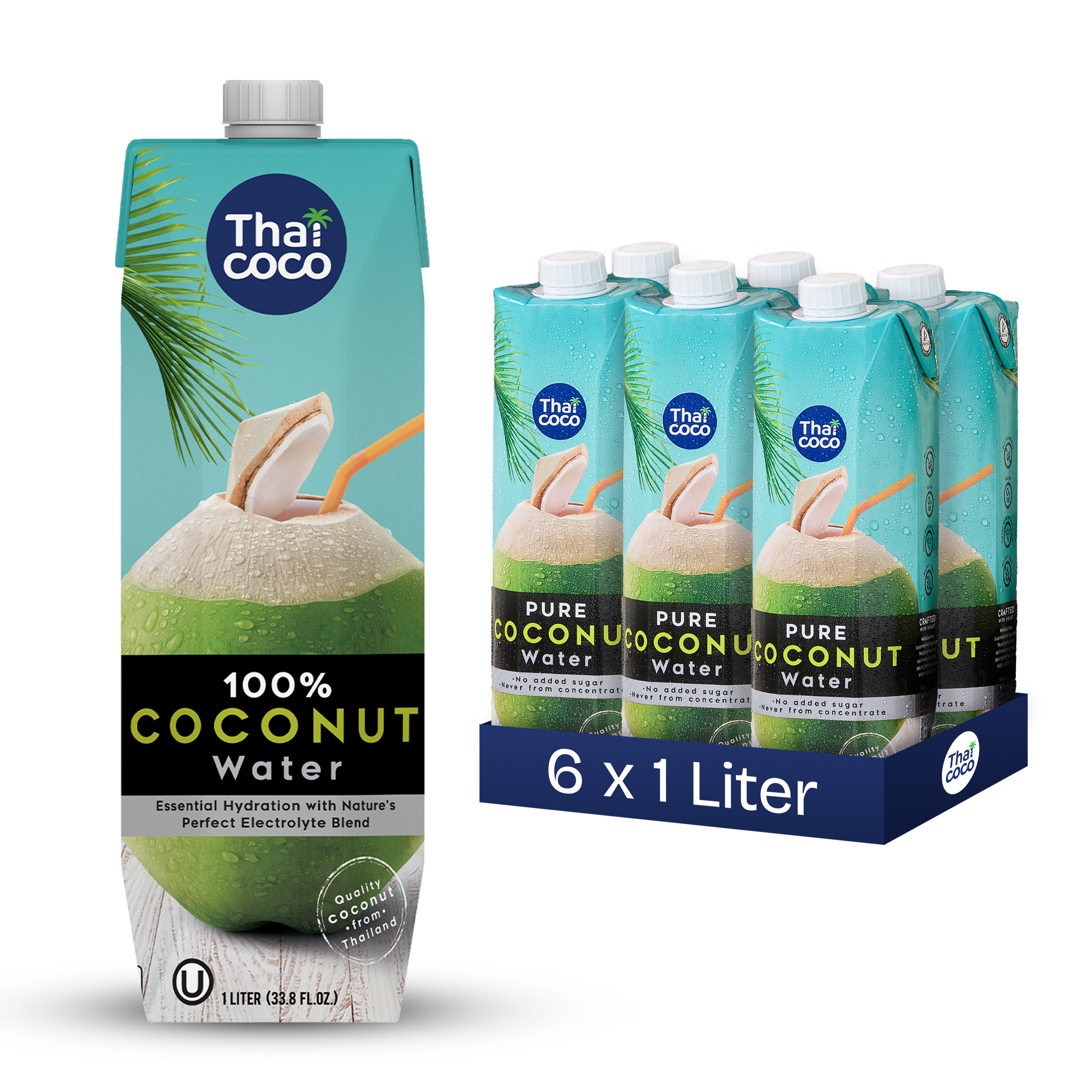 6 x Kokoswasser 1000 ml